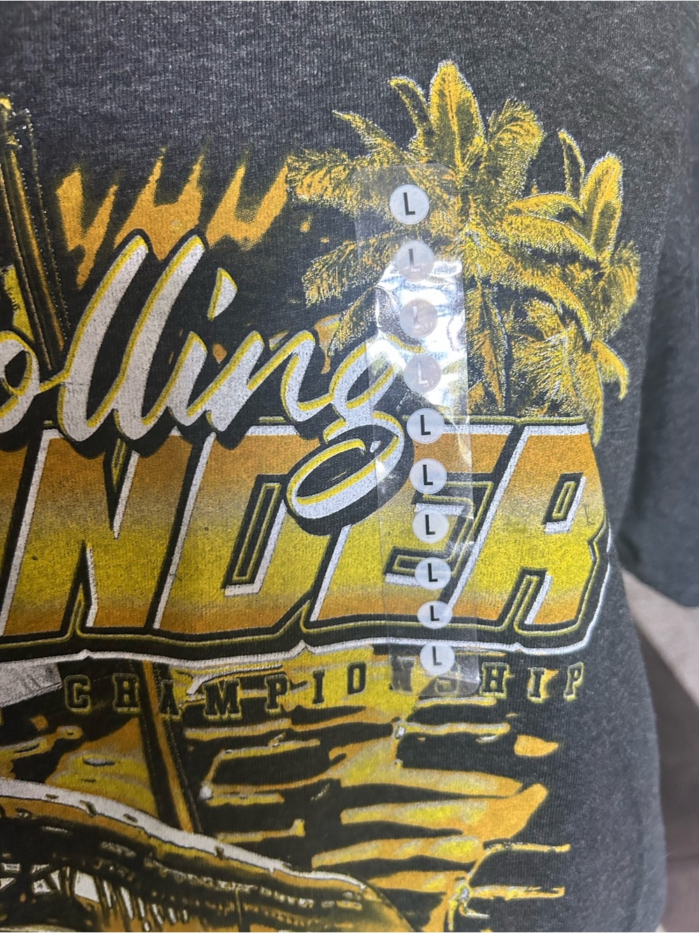Rolling Thunder Summer '96 Graphic Short Sleeve Tee - Black & Yellow - Picture 2 of 3